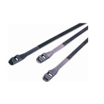 RS PRO Cable Tie, Double Locking, 760mm x 9 mm, Black Nylon, Pk-200