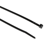 HellermannTyton Cable Tie, Inside Serrated, 290mm x 3.5 mm, Black Polyamide 6.6 (PA66), Pk-100
