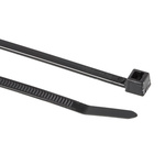 HellermannTyton Cable Tie, Inside Serrated, 390mm x 4.7 mm, Black Polyamide 6.6 (PA66), Pk-100