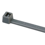 HellermannTyton Cable Tie, Inside Serrated, 205mm x 4.6 mm, Grey Polyamide 6.6 (PA66), Pk-100