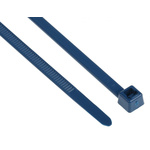 HellermannTyton Cable Tie, 390mm x 4.6 mm, Blue Polyamide 6.6 (PA66), Pk-100
