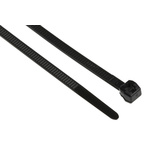 HellermannTyton Cable Tie, 200mm x 3.4 mm, Black Polyamide 6.6 (PA66), Pk-100