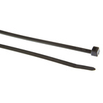 HellermannTyton Cable Tie, 390mm x 4.6 mm, Black Polyamide 6.6 (PA66), Pk-100