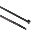 HellermannTyton Cable Tie, 300mm x 4.6 mm, Black Polyamide 6.6 (PA66), Pk-100