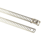 HellermannTyton Cable Tie, Ladder, 230mm x 7 mm, Metallic 316 Stainless Steel, Pk-100
