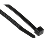 HellermannTyton Cable Tie, Inside Serrated, 150mm x 4.6 mm, Black Polyamide 6.6 (PA66), Pk-100