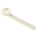 HellermannTyton Cable Tie, Inside Serrated, 120mm x 4.8 mm, Natural Polyamide 6.6 (PA66), Pk-200