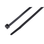 HellermannTyton Cable Tie, Inside Serrated, 150mm x 3.5 mm, Black Polyamide 6.6 (PA66), Pk-100