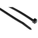 HellermannTyton Cable Tie, Inside Serrated, 200mm x 4.6 mm, Black Polyamide 6.6 (PA66), Pk-100