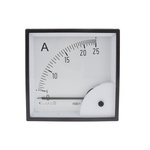 HOBUT D96SD Analogue Panel Ammeter 0/25A Direct Connected AC, 92mm x 92mm Moving Iron