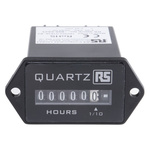 RS PRO Hour Meter Counter, 6 Digit, 50Hz, 4 → 30 V ac/dc