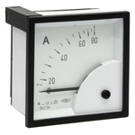 HOBUT D72SD Analogue Panel Ammeter 0/80A For 80/5A CT AC, 72mm x 72mm Moving Iron