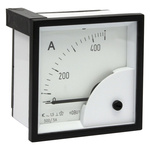 HOBUT D72SD Analogue Panel Ammeter 0/500A For 500/5A CT AC, 72mm x 72mm Moving Iron