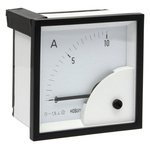 HOBUT D72MC Analogue Panel Ammeter 0/10A For Shunt 75mV DC, 72mm x 72mm Moving Coil