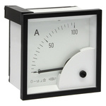 HOBUT D72MC Analogue Panel Ammeter 0/100A For Shunt 75mV DC, 72mm x 72mm Moving Coil