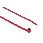 HellermannTyton Cable Tie, 390mm x 4.6 mm, Red Polyamide 6.6 (PA66), Pk-100