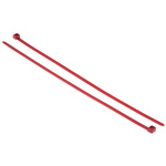 HellermannTyton Cable Tie, 380mm x 7.6 mm, Red Polyamide 6.6 (PA66), Pk-100