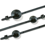 HellermannTyton Cable Tie, 190mm x 4.6 mm, Black Polyamide 6.6 (PA66), Pk-100