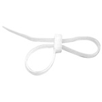 HellermannTyton Cable Tie, Inside Serrated, 145mm x 4.7 mm, Natural Polyamide 6.6 (PA66), Pk-100