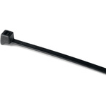 HellermannTyton Cable Ties, Releasable, 100mm x 2.5 mm, Black Polyamide 6.6 (PA66), Pk-1000pack
