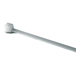 HellermannTyton Cable Ties, Inside Serrated, 100mm x 2.5 mm, Natural Polyamide 6.6 (PA66), Pk-100pack