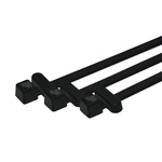 HellermannTyton Cable Tie, Releasable, 200mm x 4.6 mm, Black Polyamide 6.6 (PA66)