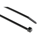 HellermannTyton Cable Tie, Inside Serrated, 210mm x 4.7 mm, Black Polyamide 6.6 (PA66), Pk-100