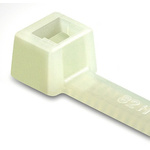 HellermannTyton Cable Tie, Inside Serrated, 150mm x 4.6 mm, Natural PA 6.6 Heatstabilised, Pk-100