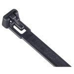 ABB Cable Ties, Cable Tray, 302mm x 7.6 mm, Black Nylon