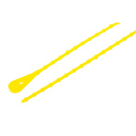 Essentra Cable Tie, Releasable, 222.3mm x 2.4 mm, Yellow Polypropylene, Pk-100