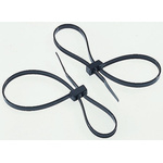 HellermannTyton Cable Tie, Inside Serrated, 305mm x 4.7 mm, Black Polyamide 6.6 (PA66), Pk-100