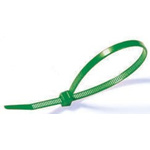 HellermannTyton Cable Tie, Inside Serrated, 210mm x 4.7 mm, Green Polyamide 6.6 (PA66), Pk-100
