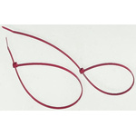 HellermannTyton Cable Tie, Inside Serrated, 100mm x 2.5 mm, Grey Polyamide 6.6 (PA66), Pk-100