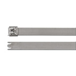 HellermannTyton Cable Tie, Roller Ball, 521mm x 12.3 mm, Metallic 316 Stainless Steel, Pk-50