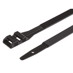 SES Sterling Cable Tie, External Serration, 550mm x 9 mm, Black PA 12, Pk-100