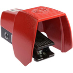 606 Series Emergency Stop Foot Switch with Cover, 1 Pedal, Momentary Contacts, 2NO/2NC