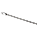 HellermannTyton Cable Tie, Roller Ball, 681mm x 4.6 mm, Metallic 304 Stainless Steel, Pk-100