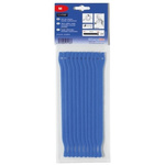HellermannTyton Cable Tie, Hook and Loop, 1m x 13 mm, Blue PA (Loop), PP (Hook), Pk-1