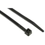 HellermannTyton Cable Tie, Inside Serrated, 245mm x 4.6 mm, Black Polyamide 6.6 (PA66), Pk-100