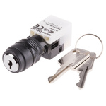 RS PRO 2 Position Key Key Switch - (NO/NC) 18mm Cutout Diameter