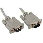 Roline Male 9 Pin D-sub to Female 9 Pin D-sub Serial Cable, 1.8m