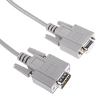 Phoenix Contact Male 9 Pin D-sub to Female 9 Pin D-sub Serial Cable, 5m PVC