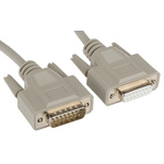 Phoenix Contact Male 15 Pin D-sub to Female 15 Pin D-sub Serial Cable, 1m PVC