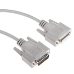 Phoenix Contact Male 15 Pin D-sub to Female 15 Pin D-sub Serial Cable, 2m PVC