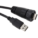 RS PRO USB 2.0 Cable, Male USB A to Male USB A Cable, 2m