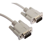 Roline Male 9 Pin D-sub to Male 9 Pin D-sub Serial Cable, 1.8m