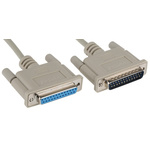 Roline Male 25 Pin D-sub to Female 25 Pin D-sub Serial Cable, 3m