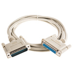 Roline Male 25 Pin D-sub to Female 25 Pin D-sub Serial Cable, 6m