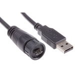 RS PRO Cable, Male Micro USB B to Male USB A Cable, 2m