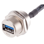 RS PRO USB 3.0 Cable, Female USB A to Male USB A USB Extension Cable